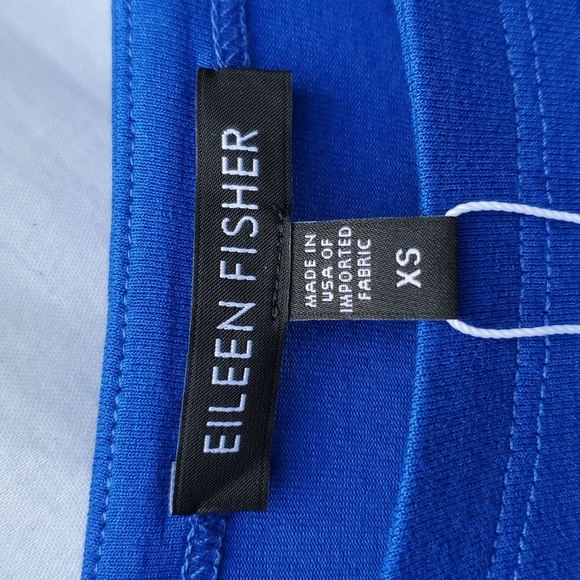 Eileen Fisher & NWT Deepsky Blue Crew Neck LS top USA XS - Picture 3 of 8